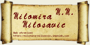 Milomira Milosavić vizit kartica